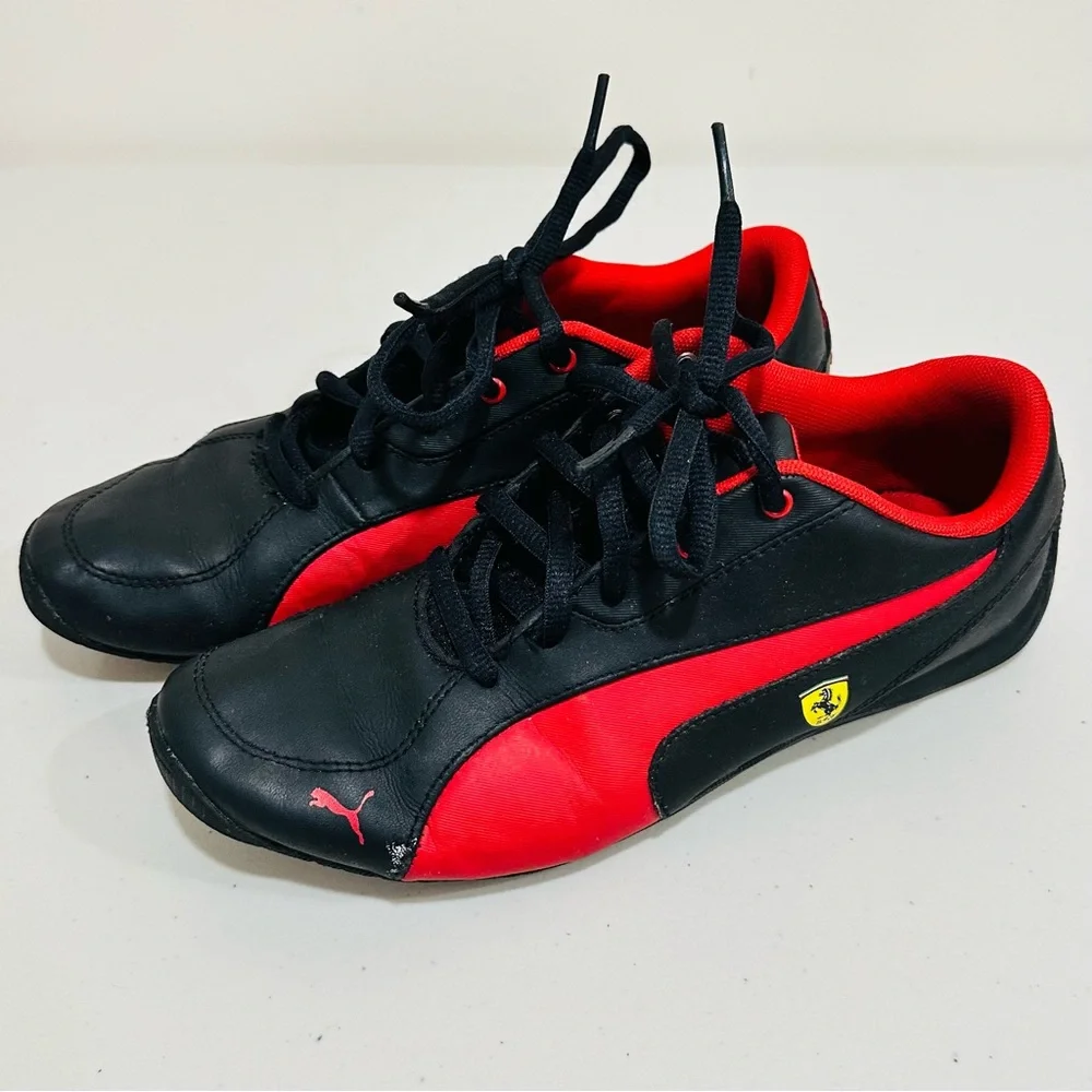 Puma Scuderia Ferrari Drift Cat 5 L Nu Black Red Lace Up Sneakers Shoes 36096904